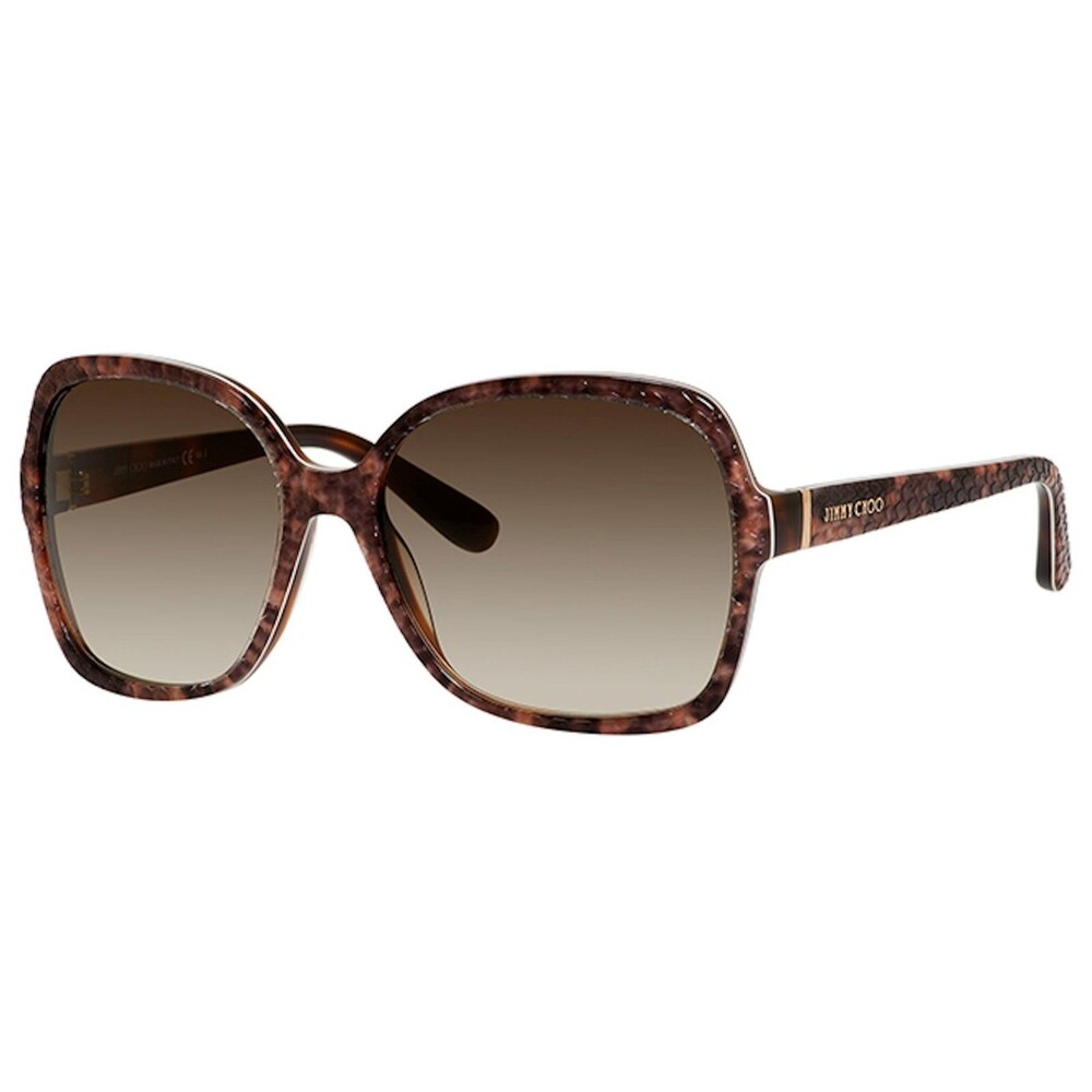 NWOT Jimmy Choo Lori Python Oversized Sunglasses